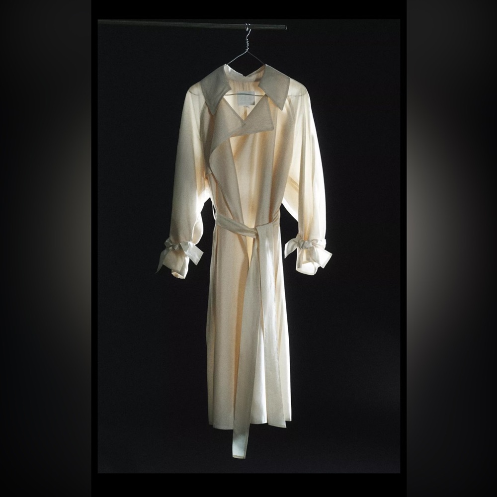 Zara FLOWY BELTED TRENCH COAT ZW COLLECTION NWT